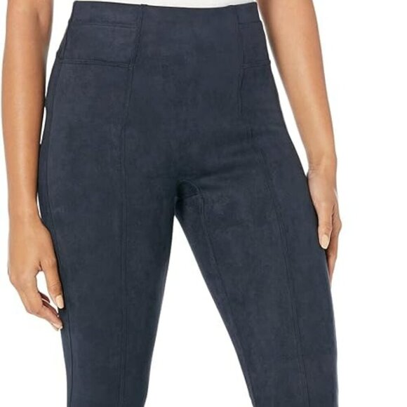SPANX Faux Suede High Waisted Leggings In Navy 20322Q - Picture 1 of 8